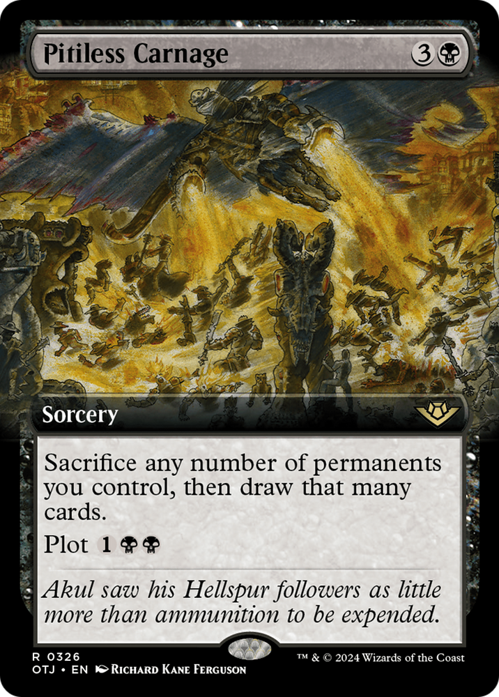 Pitiless Carnage (Extended Art) [Outlaws of Thunder Junction] Magic: The Gathering
