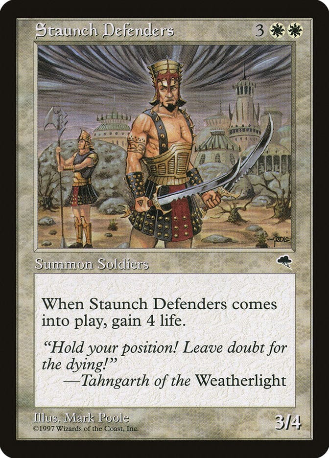 Staunch Defenders [Tempest] Magic: The Gathering