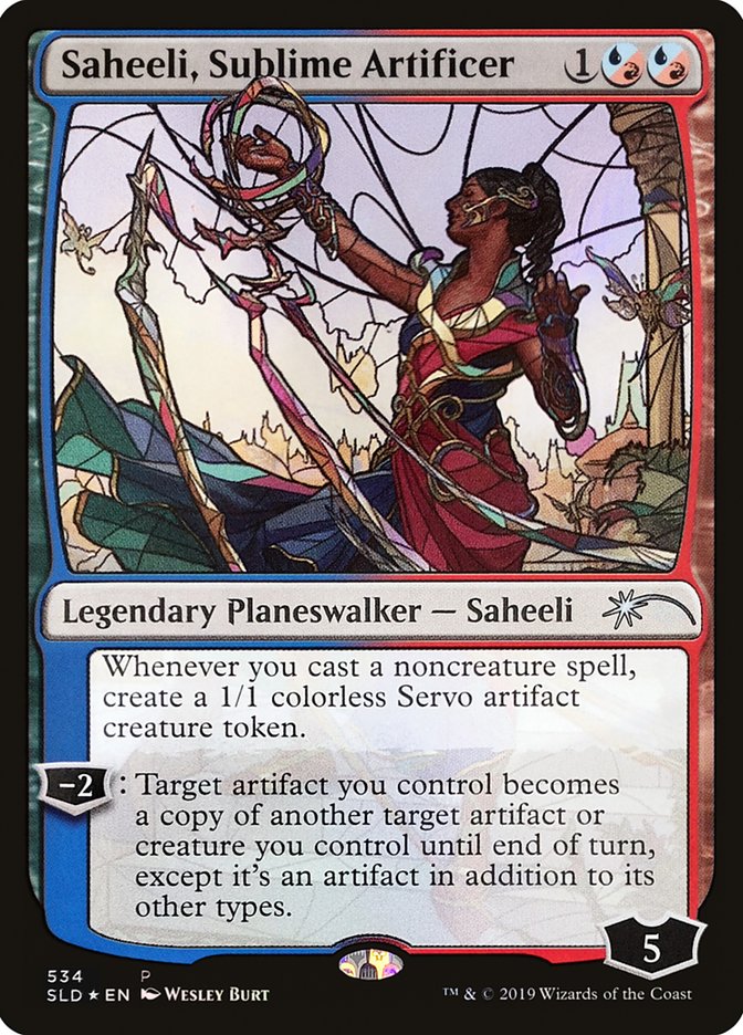 Saheeli, Sublime Artificer (Stained Glass) [Secret Lair Drop Promos] Magic: The Gathering