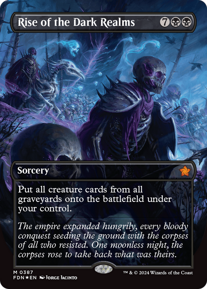 Rise of the Dark Realms (Borderless) (Mana Foil) [Foundations] Magic: The Gathering