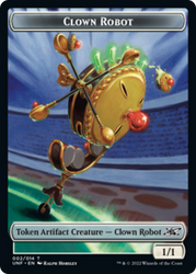Clown Robot (002) // Treasure (013) Double-Sided Token [Unfinity Tokens] Magic: The Gathering