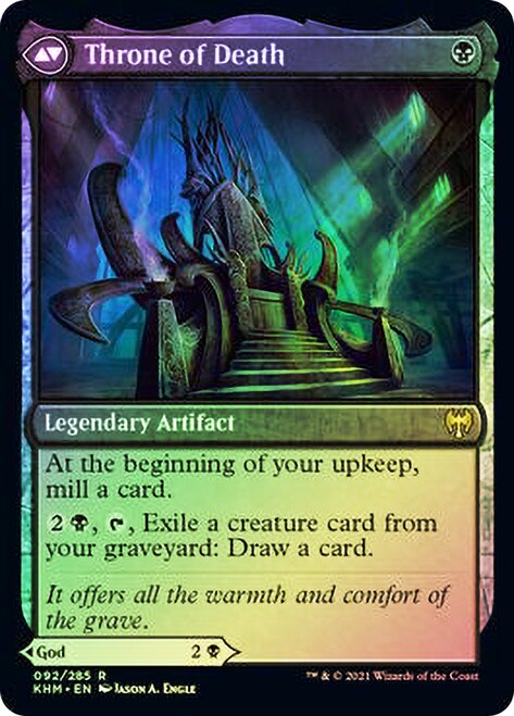 Egon, God of Death // Throne of Death [Kaldheim Prerelease Promos] Magic: The Gathering