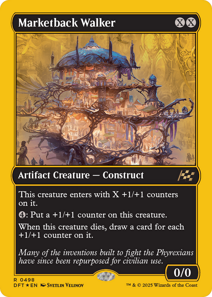 Marketback Walker (First-Place Foil) [Aetherdrift] Magic: The Gathering