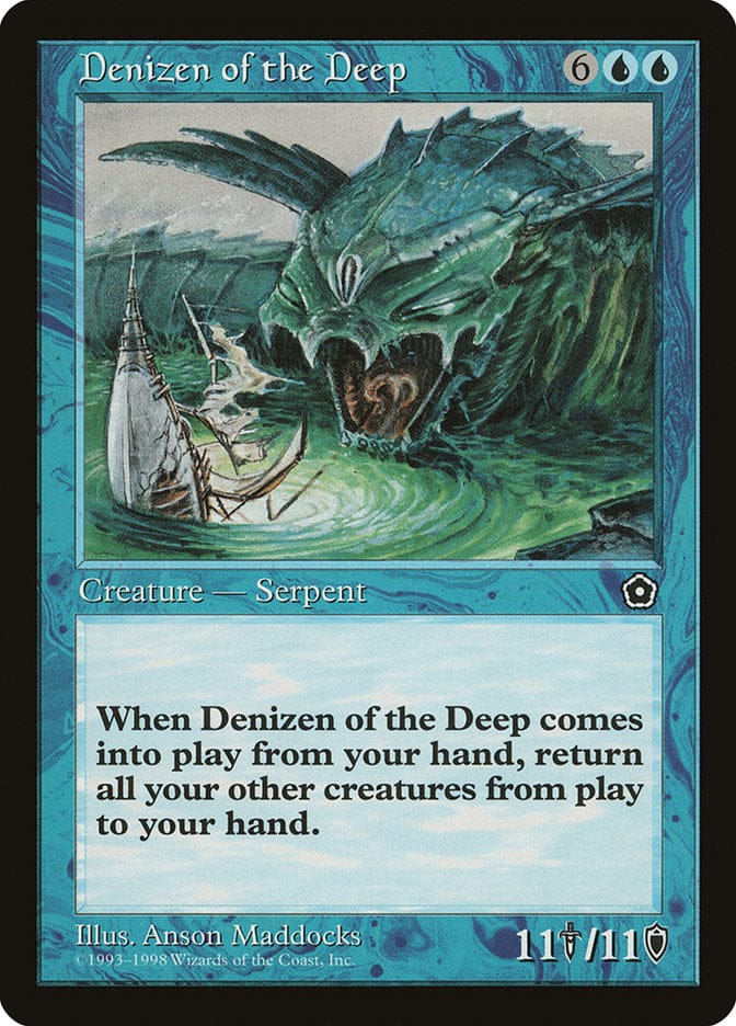 Denizen of the Deep [Portal Second Age] Magic: The Gathering
