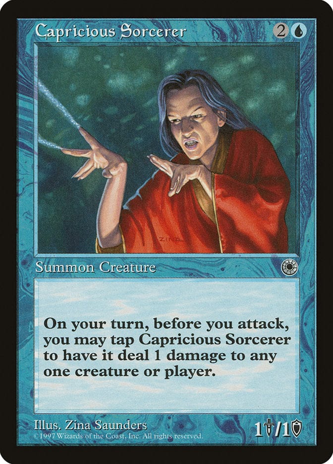 Capricious Sorcerer [Portal] Magic: The Gathering