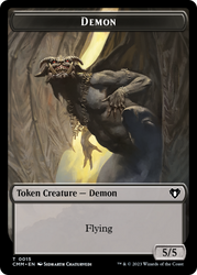 Eldrazi Spawn // Demon Double-Sided Token [Commander Masters Tokens] Magic: The Gathering