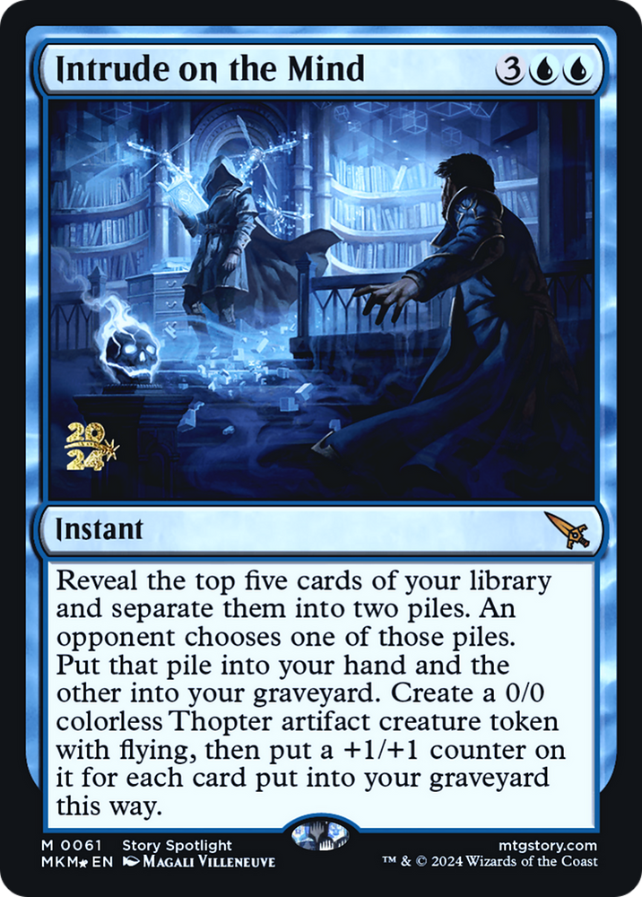 Intrude on the Mind [Murders at Karlov Manor Prerelease Promos] Magic: The Gathering