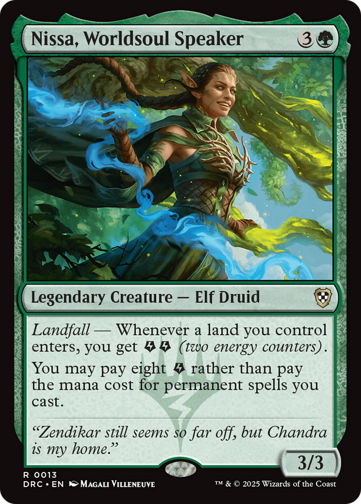 Nissa, Worldsoul Speaker [Aetherdrift Commander] Magic: The Gathering