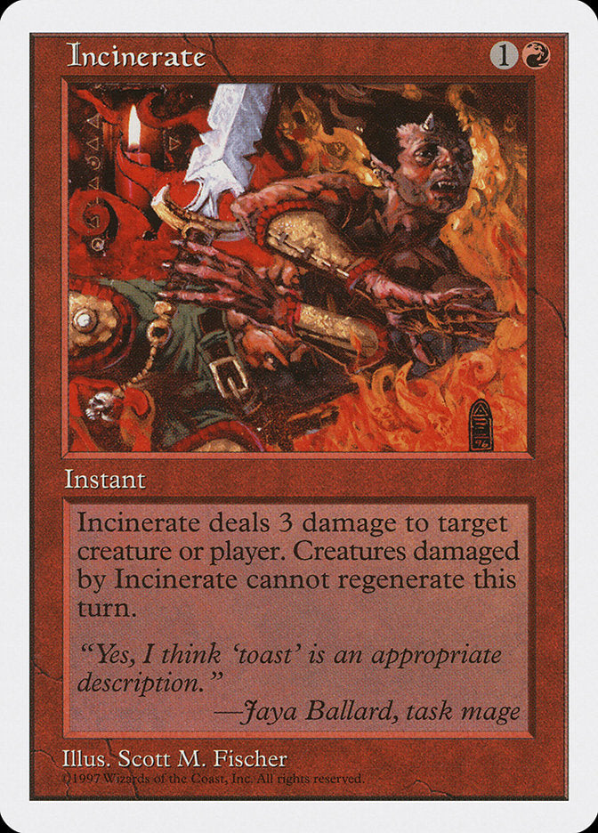 Incinerate [Fifth Edition] Magic: The Gathering