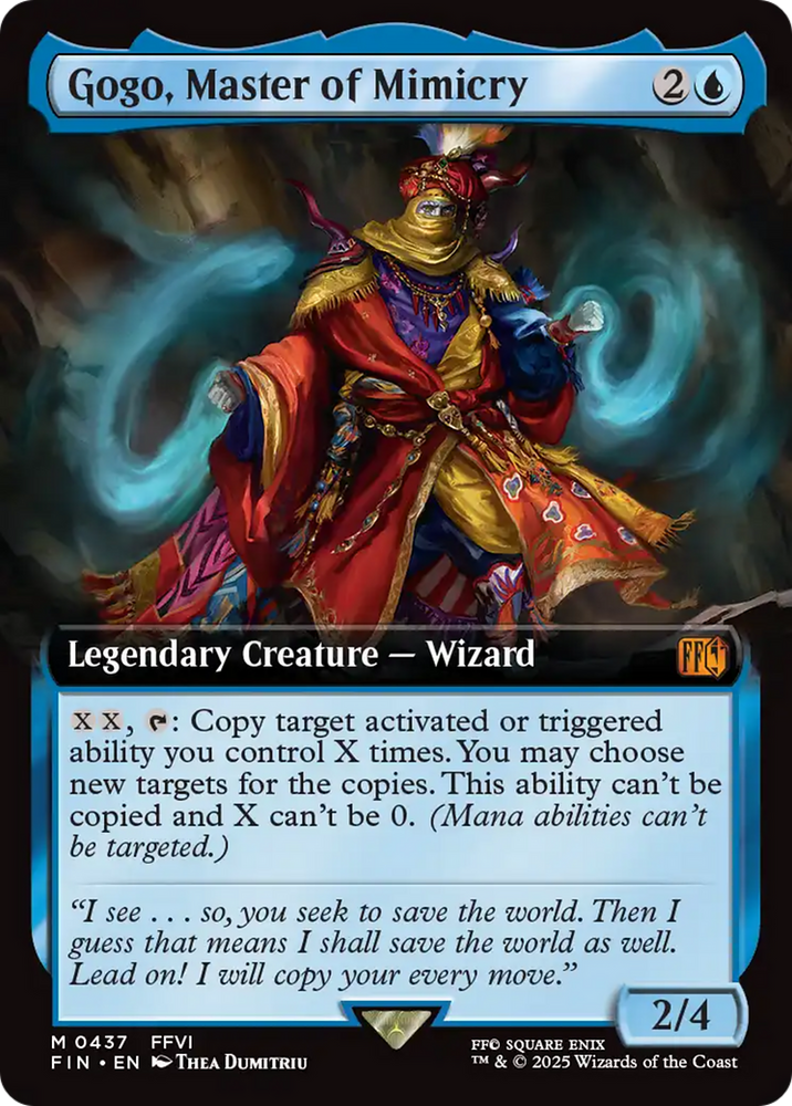 Gogo, Master of Mimicry (Extended Art) [FINAL FANTASY] Magic: The Gathering