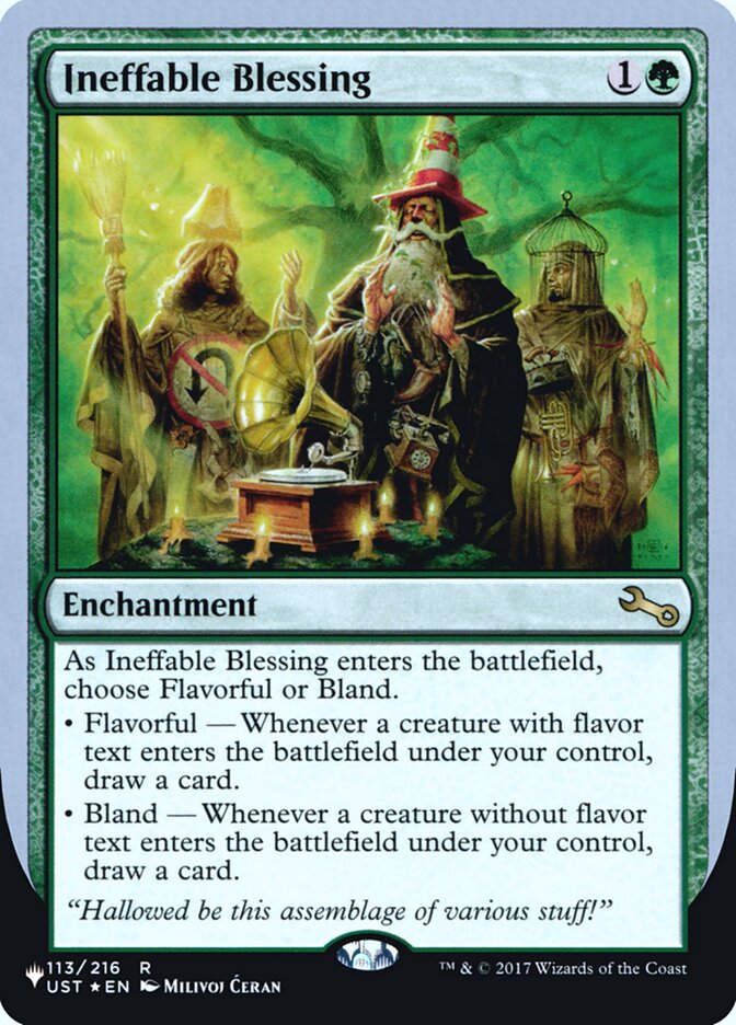 Ineffable Blessing (Flavorful) (Unfinity Foil Edition) [The List] Magic: The Gathering