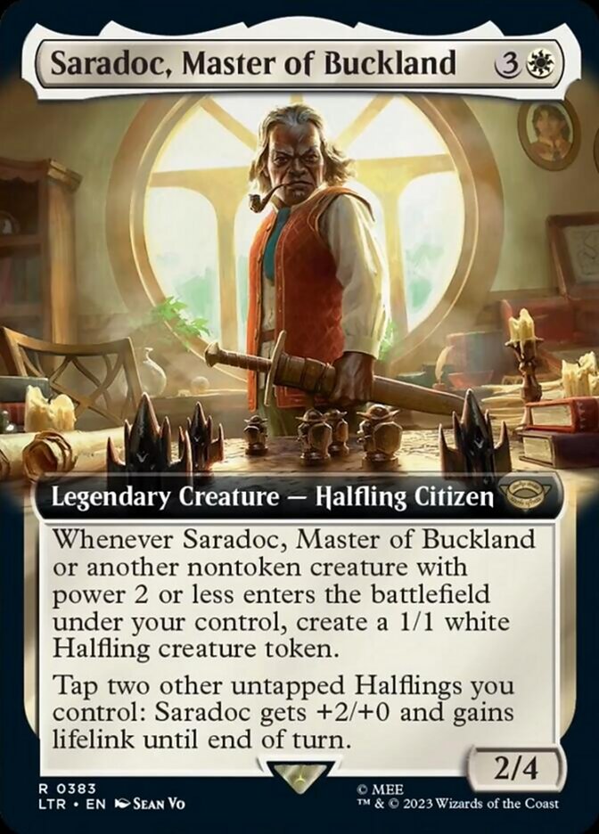 Saradoc, Master of Buckland (Extended Art) [The Lord of the Rings: Tales of Middle-Earth] Magic: The Gathering