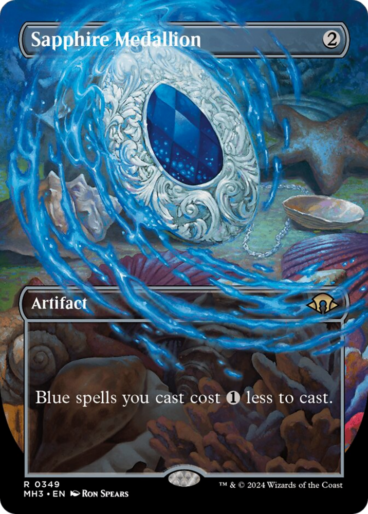 Sapphire Medallion (Borderless) [Modern Horizons 3] Magic: The Gathering