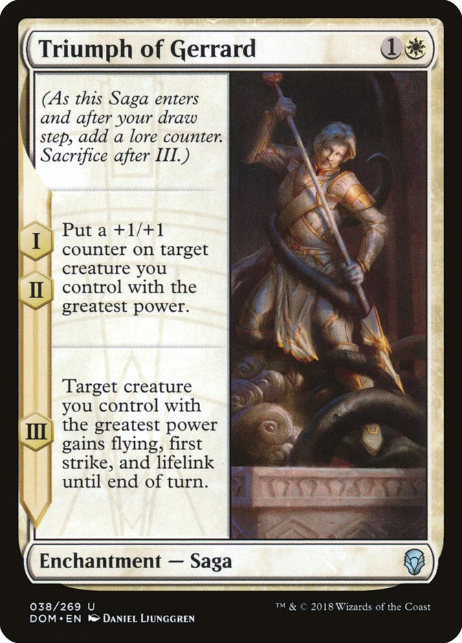 Triumph of Gerrard [Dominaria] Magic: The Gathering