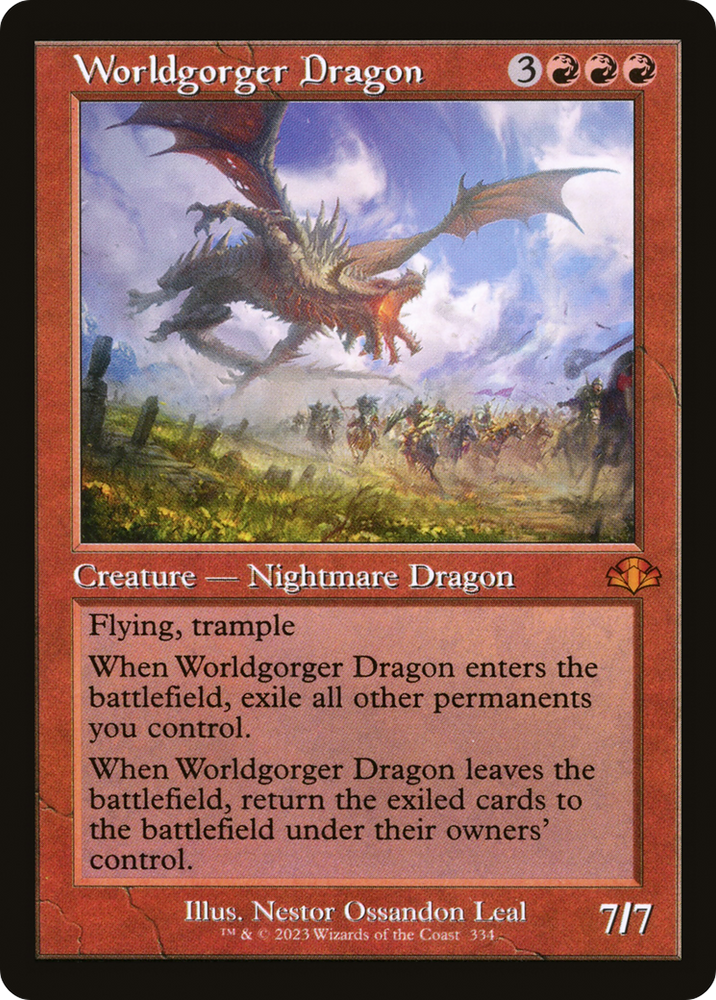 Worldgorger Dragon (Retro) [Dominaria Remastered] Magic: The Gathering