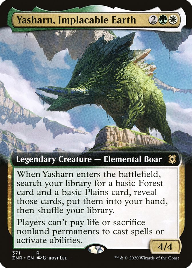 Yasharn, Implacable Earth (Extended Art) [Zendikar Rising] Magic: The Gathering