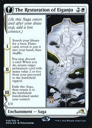 The Restoration of Eiganjo // Architect of Restoration [Kamigawa: Neon Dynasty Prerelease Promos] Magic: The Gathering