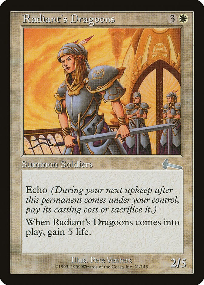 Radiant's Dragoons [Urza's Legacy] Magic: The Gathering