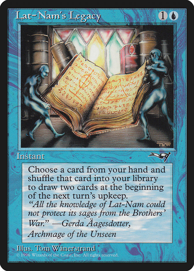 Lat-Nam's Legacy (Open Book) [Alliances] Magic: The Gathering