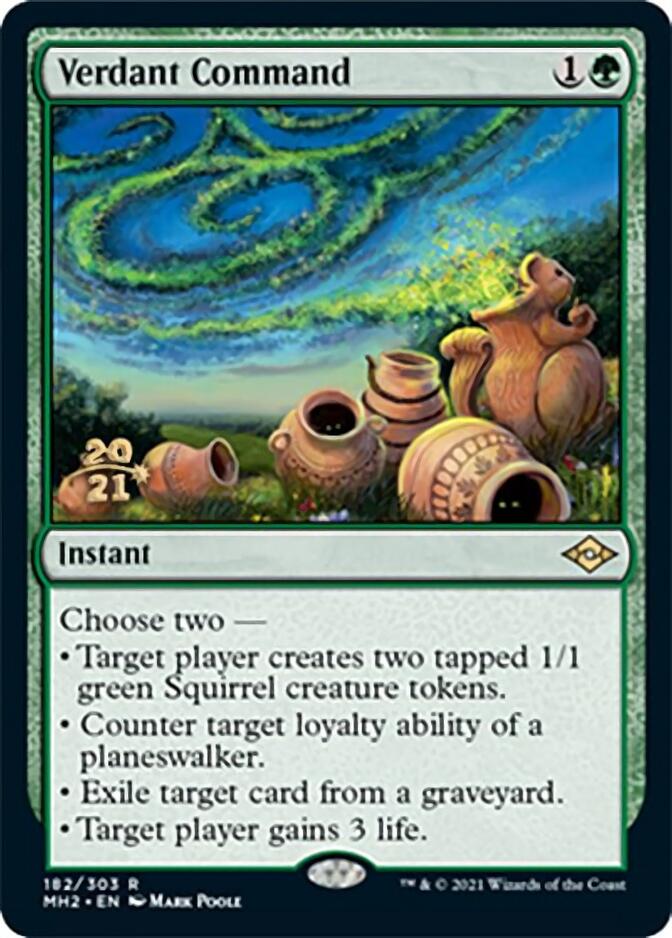 Verdant Command [Modern Horizons 2 Prerelease Promos] Magic: The Gathering