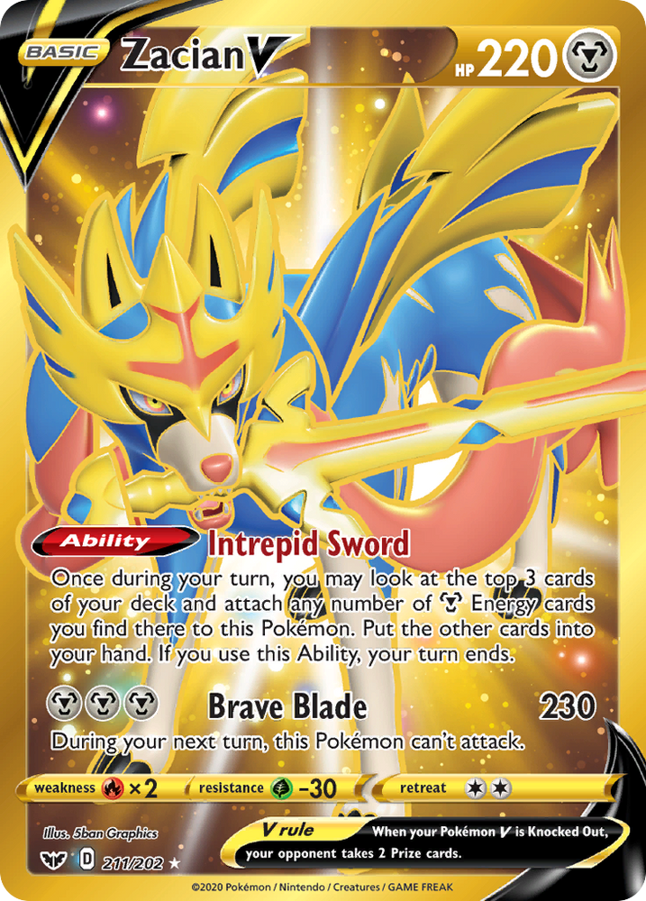 Zacian V (211/202) [Sword & Shield: Base Set] Pokémon