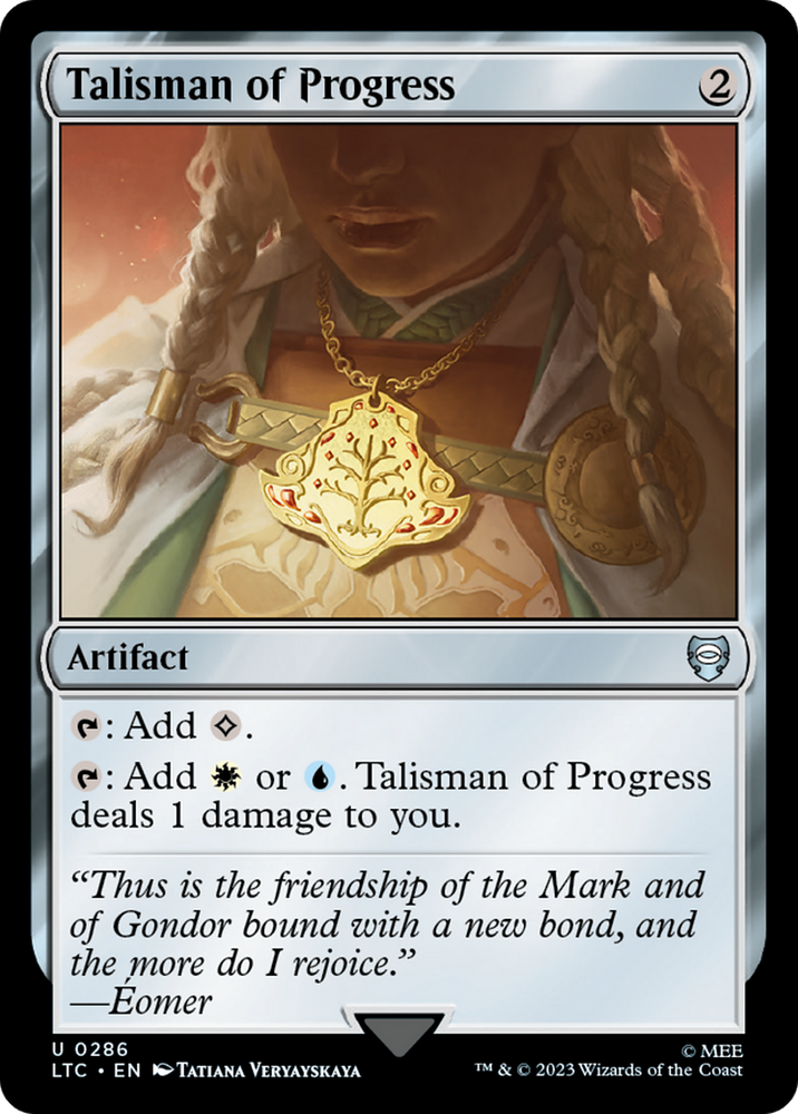 Talisman of Progress [The Lord of the Rings: Tales of Middle-Earth Commander] Magic: The Gathering