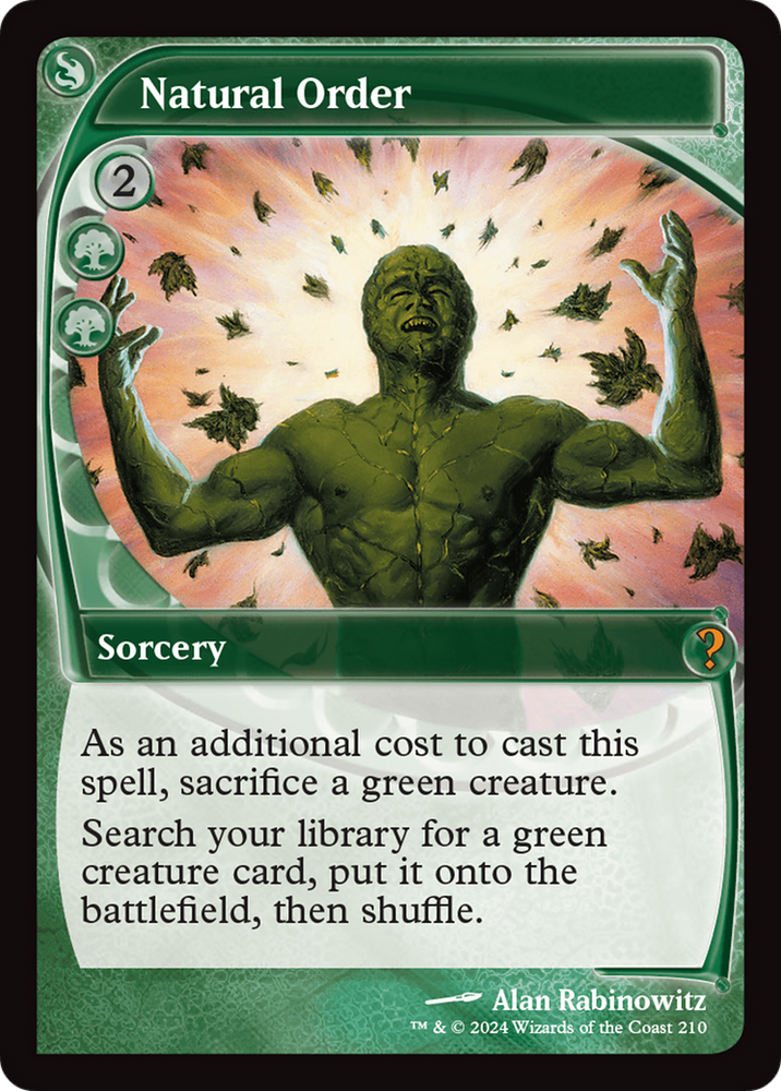 Natural Order (Future Sight) [Mystery Booster 2] Magic: The Gathering