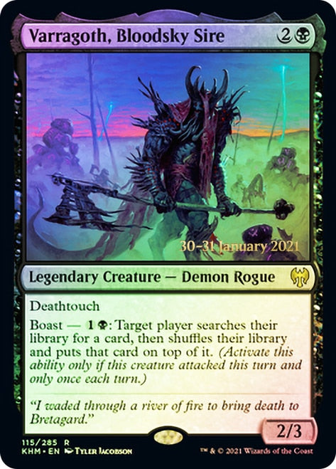 Varragoth, Bloodsky Sire [Kaldheim Prerelease Promos] Magic: The Gathering