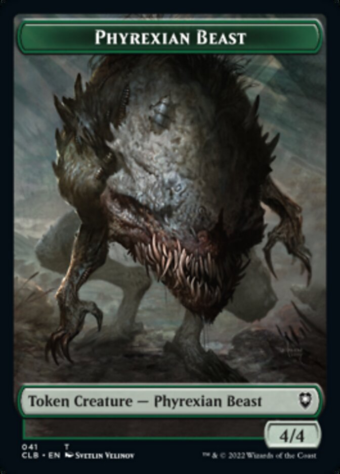 Phyrexian Beast // Wurm Double-Sided Token [Commander Legends: Battle for Baldur's Gate Tokens] Magic: The Gathering