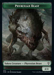 Phyrexian Beast // Wurm Double-Sided Token [Commander Legends: Battle for Baldur's Gate Tokens] Magic: The Gathering