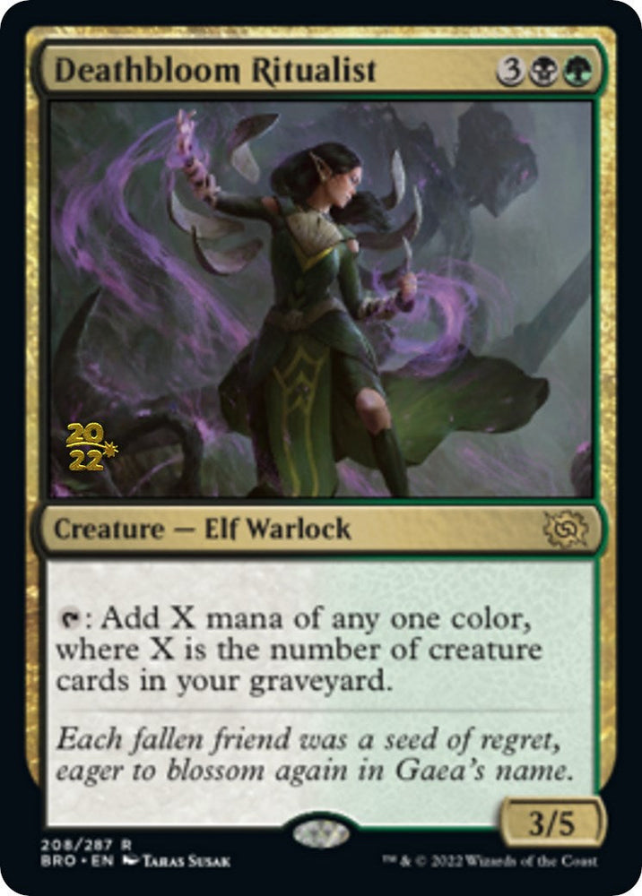 Deathbloom Ritualist [The Brothers' War Prerelease Promos] Magic: The Gathering