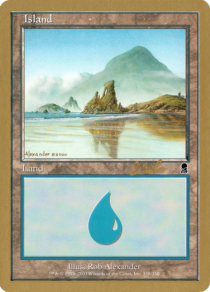 Island (cr338) (Carlos Romao) [World Championship Decks 2002] Magic: The Gathering