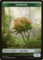 Dog // Saproling Double-Sided Token [Core Set 2021 Tokens] Magic: The Gathering