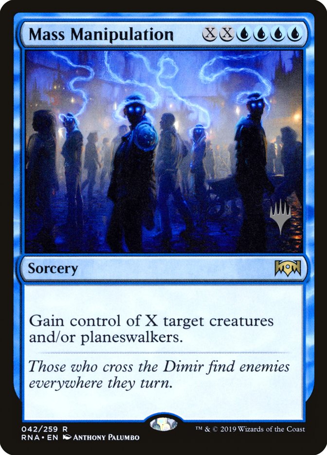 Mass Manipulation (Promo Pack) [Ravnica Allegiance Promos] Magic: The Gathering