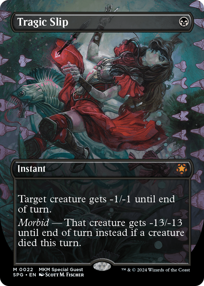 Tragic Slip (Borderless) [Murders at Karlov Manor Special Guests] Magic: The Gathering
