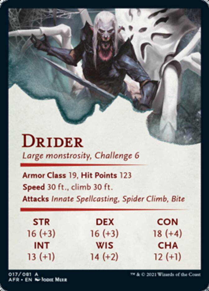 Drider Art Card [Dungeons & Dragons: Adventures in the Forgotten Realms Art Series] Magic: The Gathering