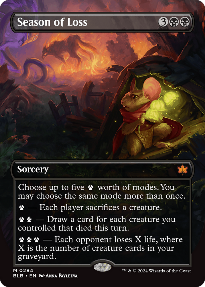 Season of Loss (Borderless) [Bloomburrow] Magic: The Gathering