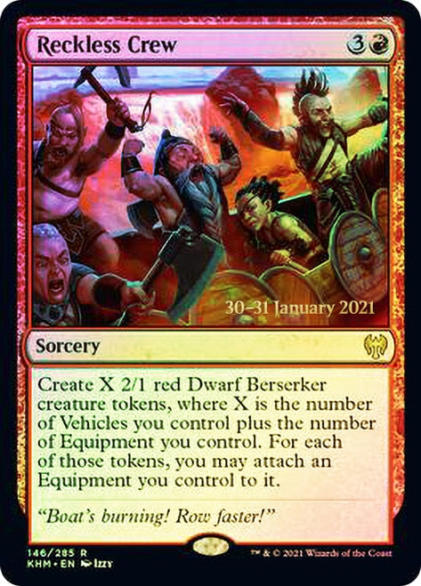 Reckless Crew [Kaldheim Prerelease Promos] Magic: The Gathering