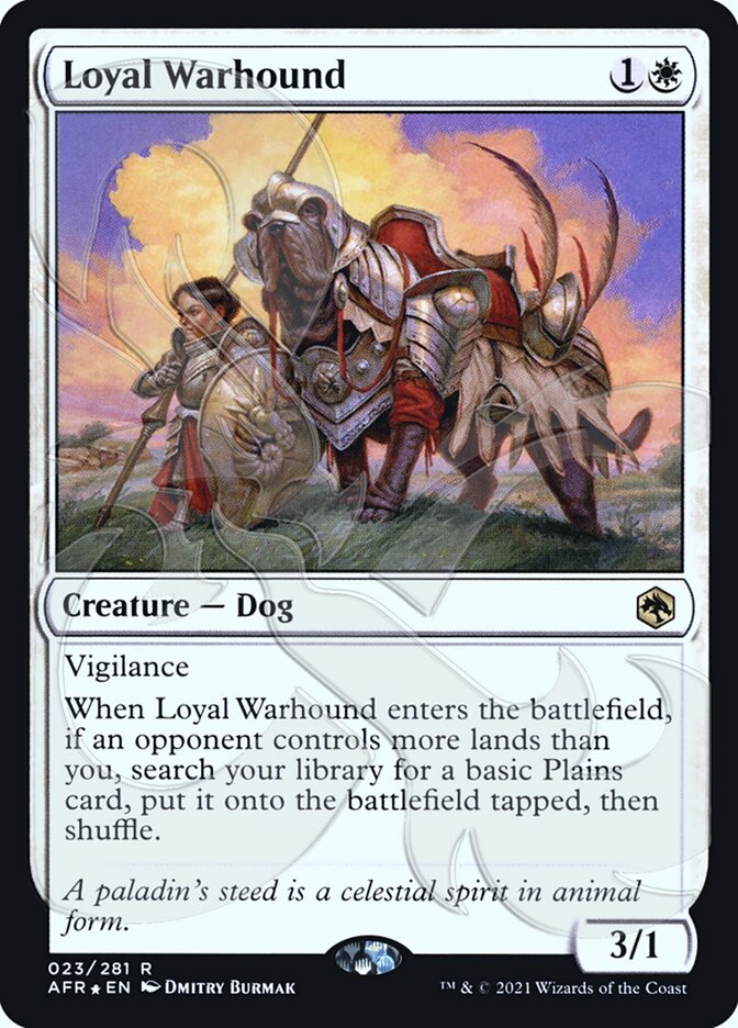 Loyal Warhound (Ampersand Promo) [Dungeons & Dragons: Adventures in the Forgotten Realms Promos] Magic: The Gathering