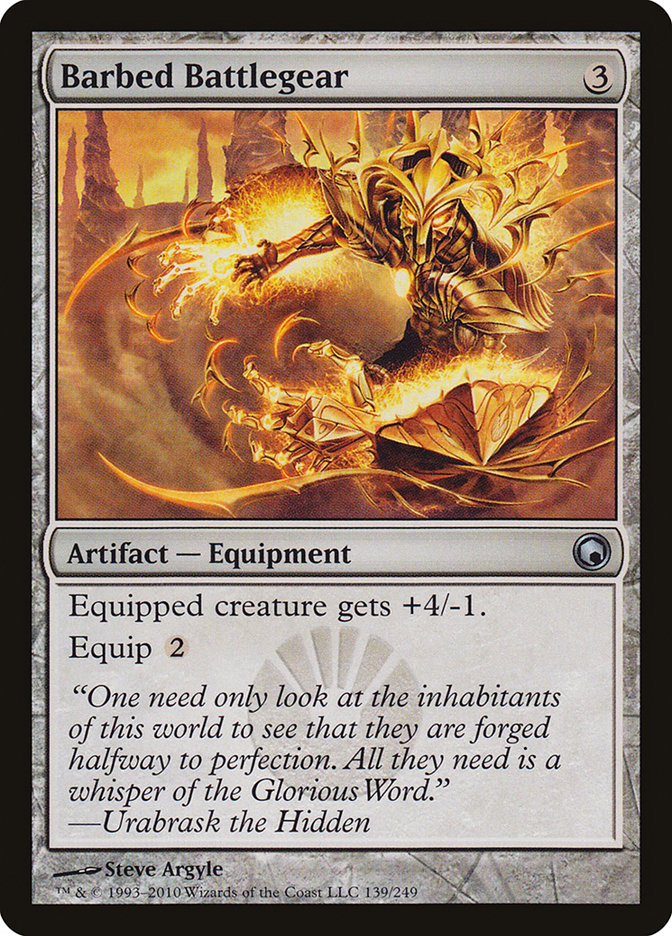 Barbed Battlegear [Scars of Mirrodin] Magic: The Gathering