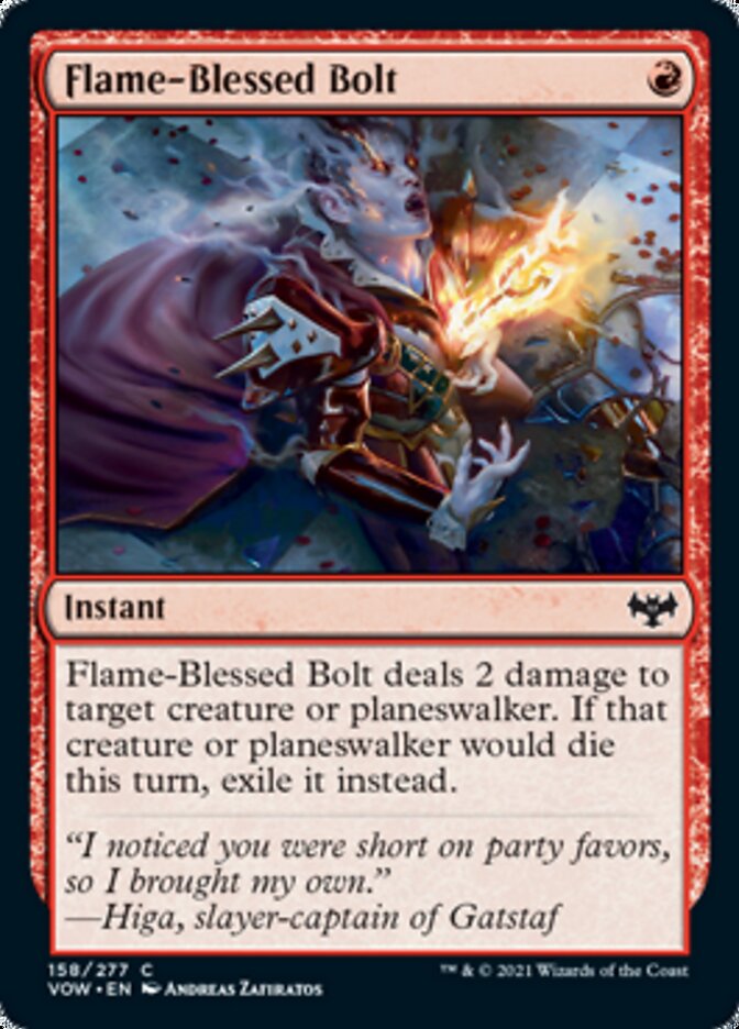 Flame-Blessed Bolt [Innistrad: Crimson Vow] Magic: The Gathering