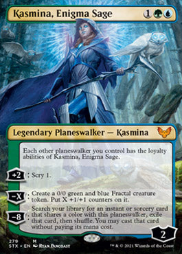Kasmina, Enigma Sage (Borderless) [Strixhaven: School of Mages] Magic: The Gathering