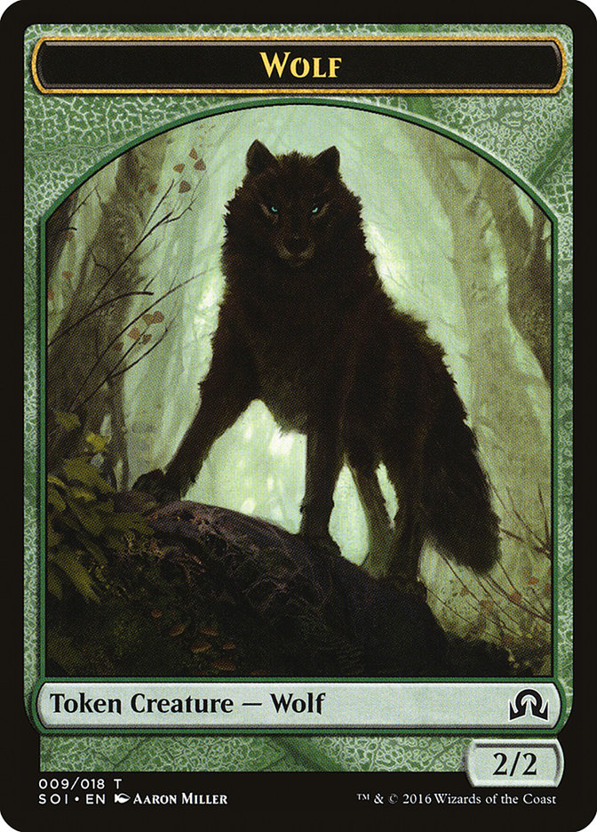 Wolf Token [Shadows over Innistrad Tokens] Magic: The Gathering