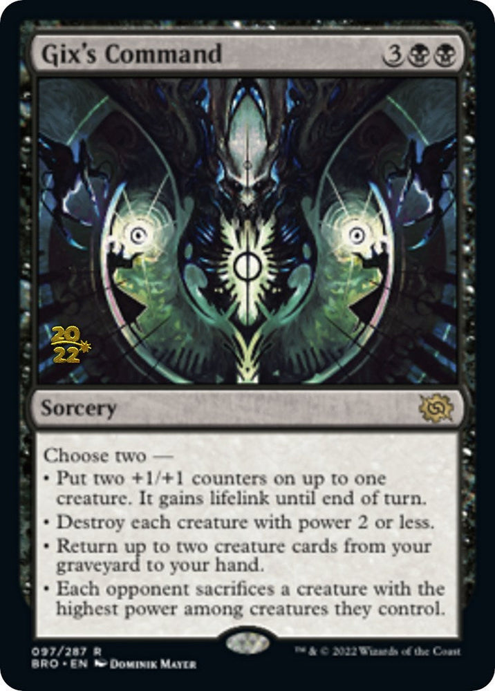 Gix's Command [The Brothers' War Prerelease Promos] Magic: The Gathering