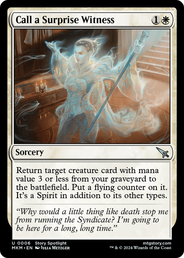 Call a Surprise Witness [Murders at Karlov Manor] Magic: The Gathering