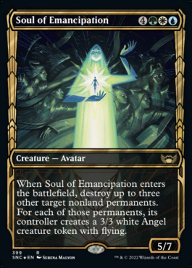 Soul of Emancipation (Showcase Golden Age Gilded Foil) [Streets of New Capenna] Magic: The Gathering
