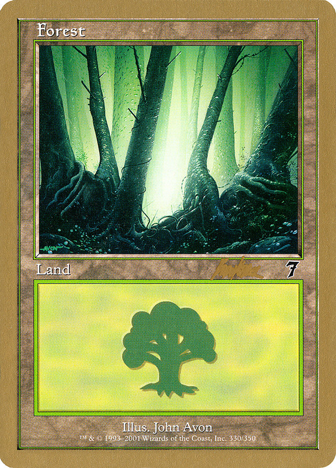 Forest (bk330) (Brian Kibler) [World Championship Decks 2002] Magic: The Gathering
