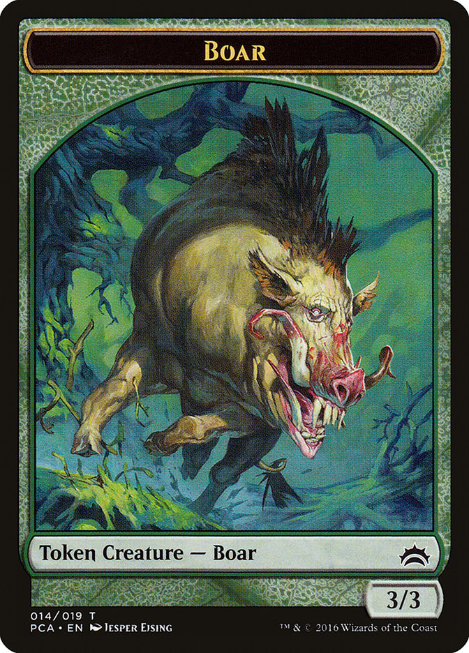 Boar Token [Planechase Anthology Tokens] Magic: The Gathering