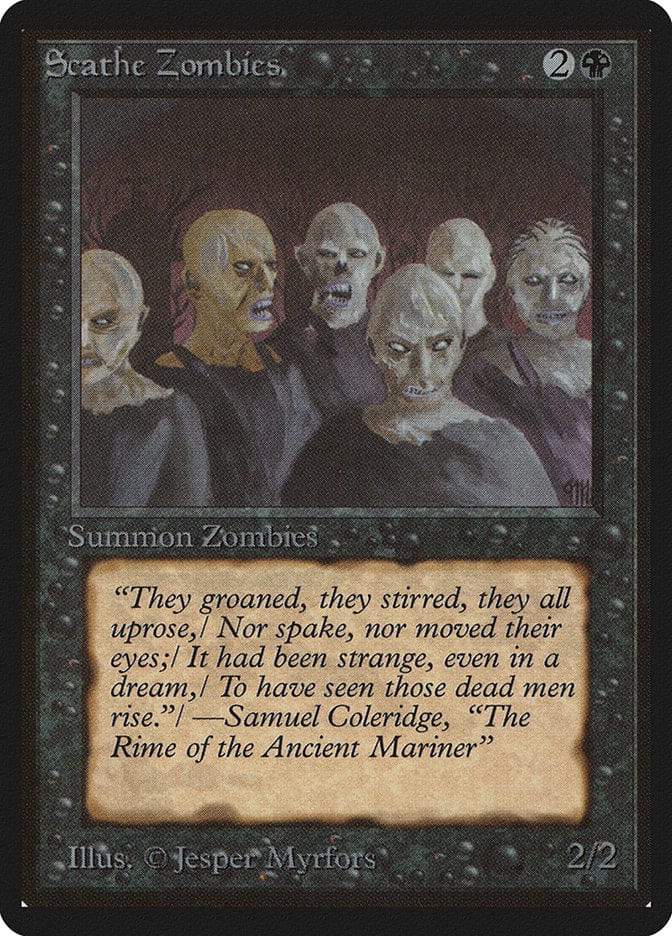 Scathe Zombies [Beta Edition] Magic: The Gathering