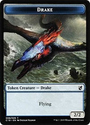 Drake // Human Double-Sided Token [Commander 2019 Tokens] Magic: The Gathering